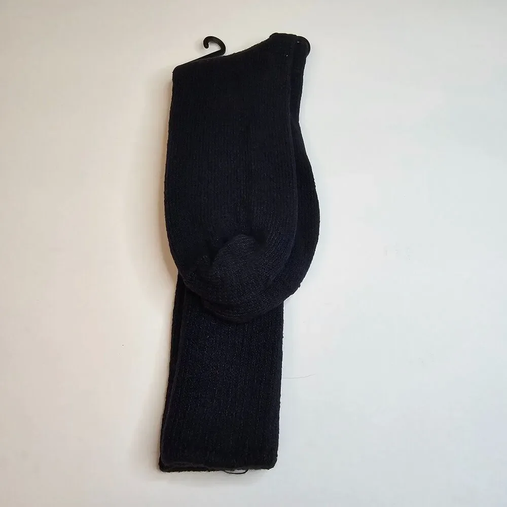 NOS Interwoven Big & Tall Navy Men's Cotton Crew Socks Made in USA Green Seam